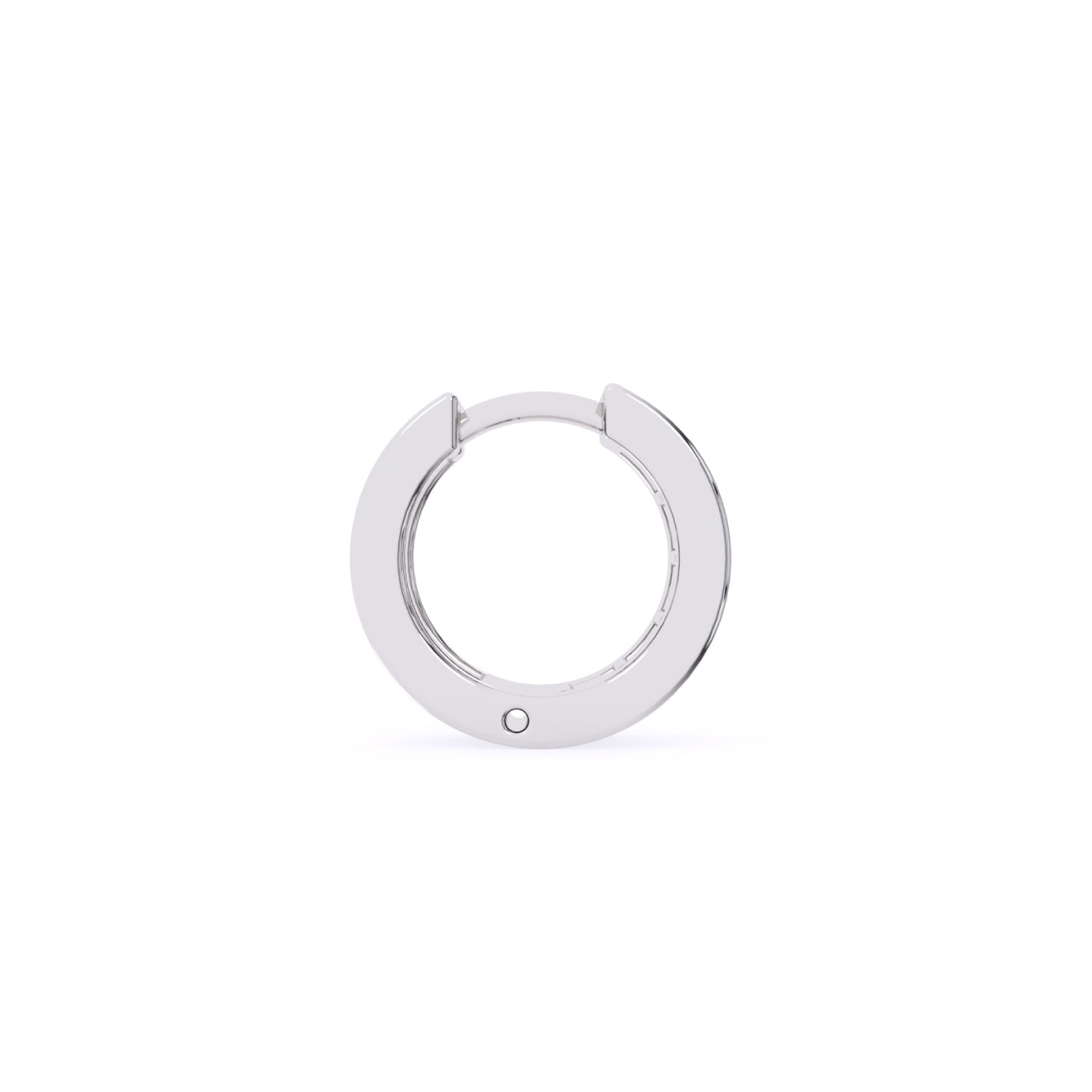 Channel Set Princess Lab Grown Hoop Earrings
